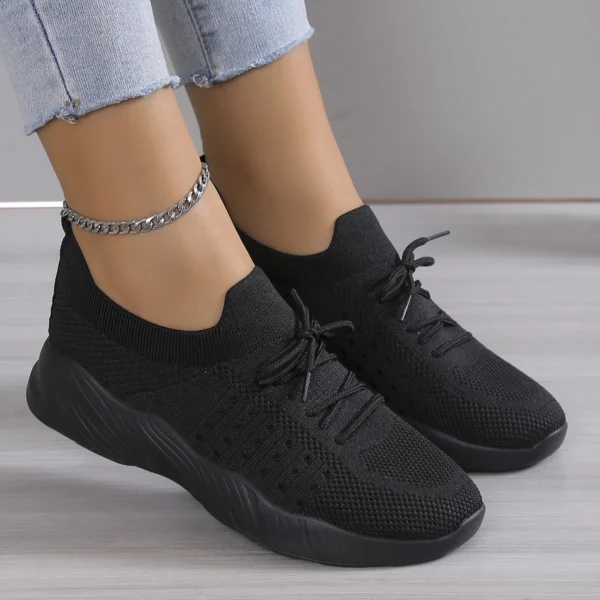 Summer Women Shoes Mesh Breathable Casual Sneakers Lace-Up Vulcanized Shoes Ladies Platform Sport Shoes Female Tennis Shoes - Image 3