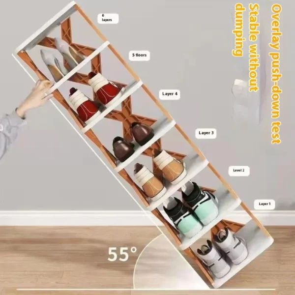 Detachable Shoe Racks Space-Saving Stackable Plastic Shoes Shelf Multi-Layer Assembled Shoes Racks Household Shoe Rack Organizer - Image 4