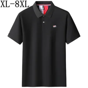 8XL 7XL 6XL 2025 New Summer High-End Luxury 100% Cotton Polo Shirt Men Tops Fashion Embroidery Mens Shirts Loose Lapel Tshirts
