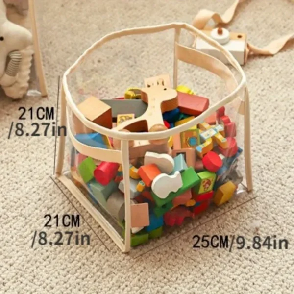 Children's Toys Storage Basket Transparent Storage Box Sub Block Plush Toys Large-capacity Household Multifunctional - Image 2