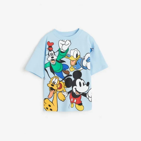 Printed Cartoon Mickey T-shirt Summer Clothing Loose Fashion Children's Wear Tops Tees Short Sleeved Kids Boy Clothes Tshirts - Image 5