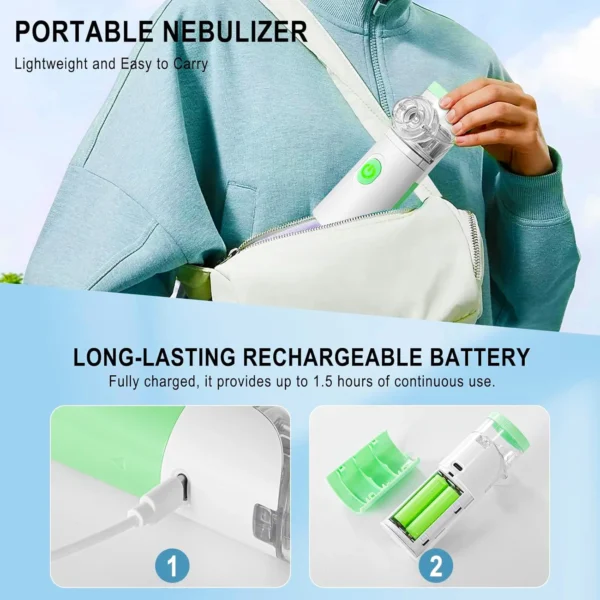 Health Care Nebulizer Inhaler Mini Handheld Mesh Nebuliser Quiet Inhalator Medical for Kids Baby Adult Inhale Nebulizador - Image 5