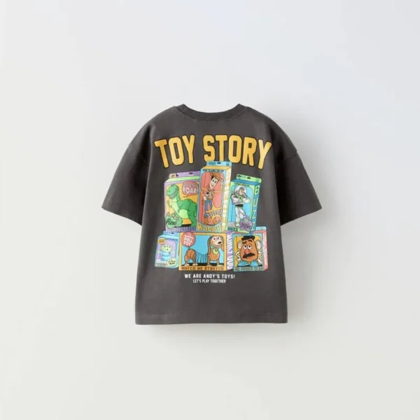 Boys Trendy Clothes Cartoon Print Short Sleeve Outfits New Design Tees Kids Summer Costume Cute Short Sleeve Round Neck TShirt - Image 6