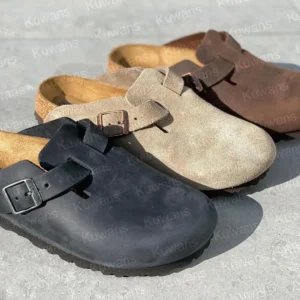 Designer Clog Sandals Clog Slippers Flat High Quality Summer Genuine Leather Suede Slide Beach Casual Shoes Women Men Size 35-45