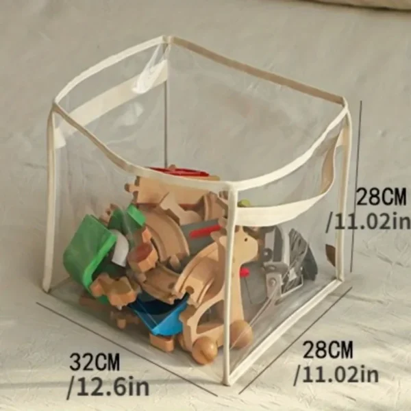 Children's Toys Storage Basket Transparent Storage Box Sub Block Plush Toys Large-capacity Household Multifunctional - Image 3