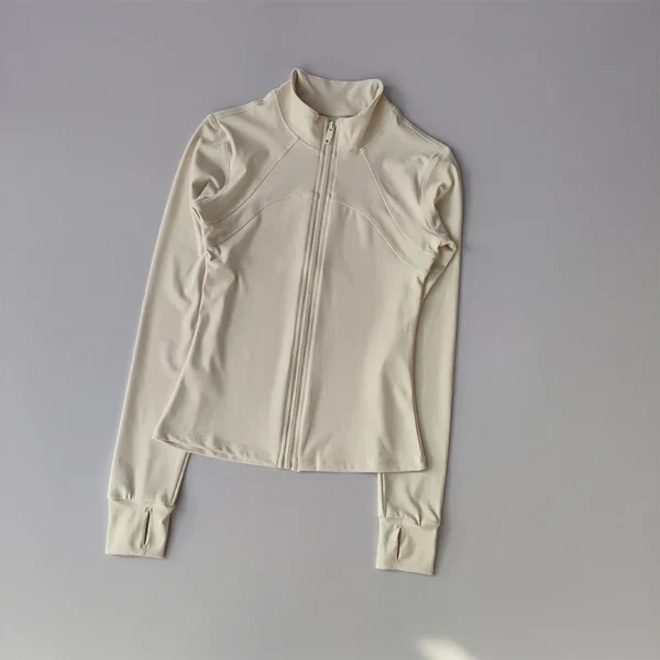 Yoga Suit for Women, High-End Standing Collar Sports Jacket, Running Training Fitness Top - Image 5