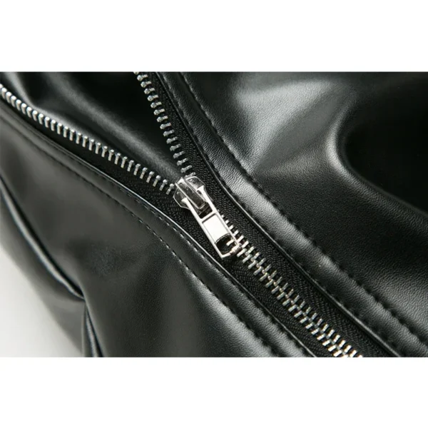 Winter Skinny Biker PU Leather Pants for Men, High Street Fashion Motorcycle Trousers - Image 4