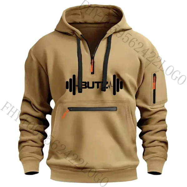 Autumn and Winter New Men's Fashion Brand Digital Print Multi-Pocket Zipper Casual Loose Long-Sleeved Hoodie Sports Clothing - Image 6