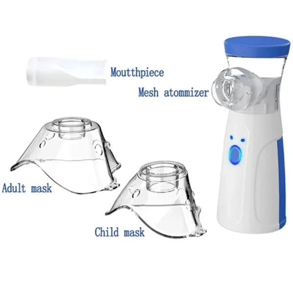 MINK Medical Handheld Nebulizer, Ultrasonic Micro Net Silent Nebulizer, Adult and Child Asthma Emergency Nebulizer - Image 5