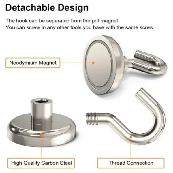 10PCS Strong Magnet Hooks Multi-Purpose Storage Hooks Home Kitchen Bar Storage Hooks Key Storage Hooks Bathroom Hangers - Image 4