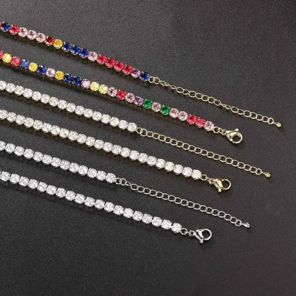 Hip Hop Iced Out Tennis Chain Necklace For Men Women Luxury Cubic Zircon Crystal Short Rock Neck Accessories Jewelry OHN016 - Image 6