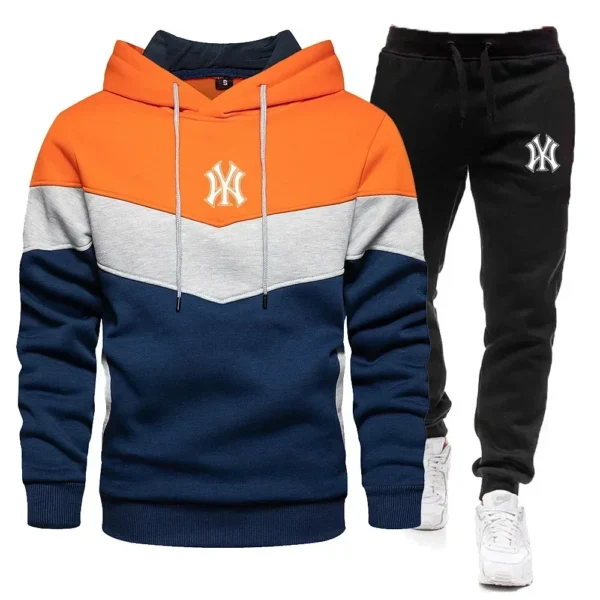 New Men's Sets Autumn and winter Zipper Hoodie and Pants 2 Pieces Casual Tracksuit Male Brand Running Jogging Sportswear Suit - Image 4