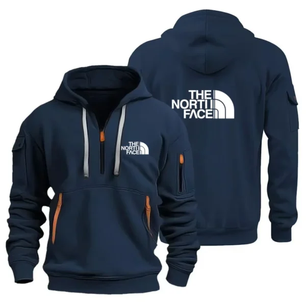Fashionable spring and autumn 2024 new European size hoodie men's multi-pocket zipper loose casual pullover sweatshirt hoode - Image 2