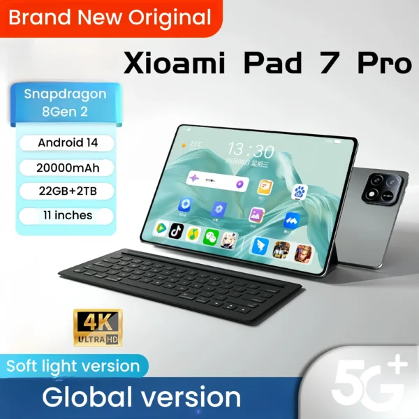 Pad 7 Pro Tablet 2025 NEW Original MI 11inch Snapdrago 8gen2 HD 4K Android 14 22GB+2T 20000mAh 5G Dual SIM WiFi GPS Tablet PC