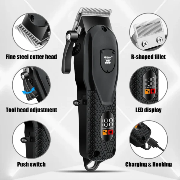 HIENA hair clipper Shaver Professional electric scissors push Barber shop hair trimmers Hair cutting machine trimmer for men - Image 3