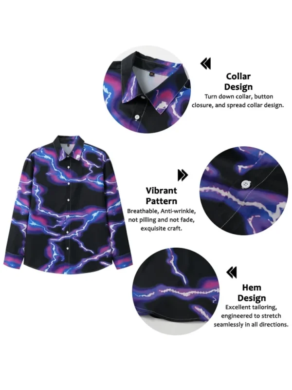 2025 Men's Shirt Business Button Down Shirt Summer Solid Color Long Sleeve Lapel Vacation Shirt Fashion Temperament Casual Tops - Image 5