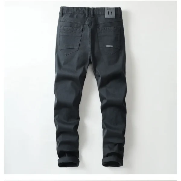 2024 Pure Cotton Casual Pants Men's Autumn Fashion All-Matching Simple Comfortable Slim Straight Business Long Pants - Image 4