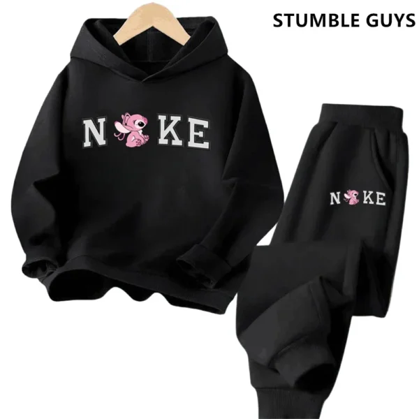 Children's Clothing Stitch Hoodie Set Boys Girls Casual Long-sleeved Sweatshirts Tops2-13 Years Old Kids Casual Trucksuit - Image 4