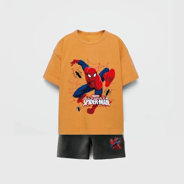 Brand Kids Clothes For Sale Spiderman Boy Children Clothes Suit Summer T-shirt + Shorts Sports Track Suit Children Boy Clothing - Image 2