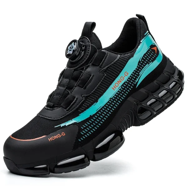 Rotating Button Men Safety Shoes Protective Sneakers Steel Toe Cap Anti-Splash Work Shoes Fashion Indestructible Boots Security - Image 3