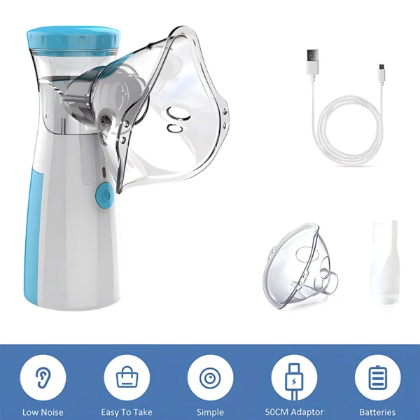 Portable Children's Nebulizer Silent Mesh Nasal Inhaler Adult Baby Automizer Medical Device Asthma Lungs Health Care - Image 3