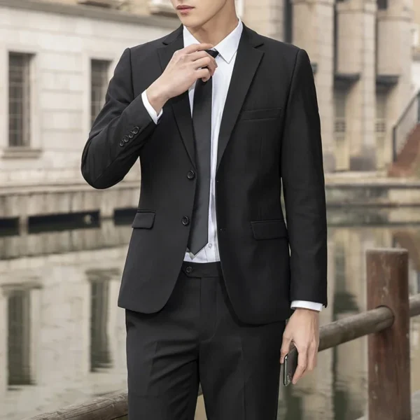 New (Blazer+ Vest + Pants) Fashion Business Men's Professional Dress Solid Color Trend Casual Gentleman Slim Groom Suit M-6XL - Image 2