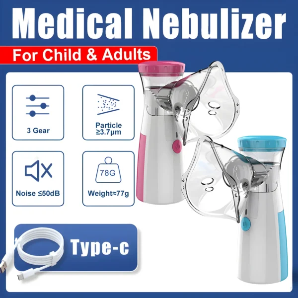 Nebulizer For Adult And Child Health Mini Portable Nebulizer Mesh Nebulizer Humidifier Handheld Medical Asthma Inhaler