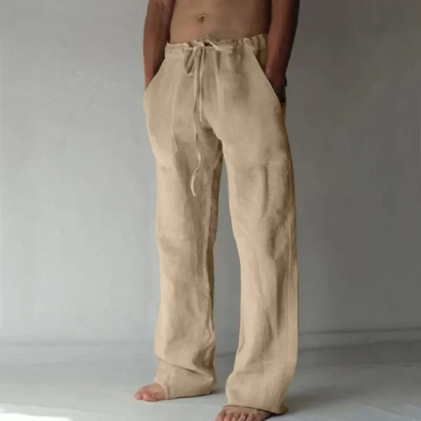 Summer Spring 2023 New Men's Cotton Linen Pants Male Autumn New Breathable Solid Color Linen Trousers Fitness Streetwear S-3XL - Image 5