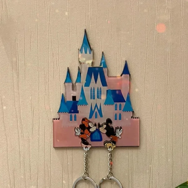 Acrylic Refrigerator Magnet Couple Keychain Hanger Cartoon Key Holder House Key Ring Pendant Anti-Lost Hanger Entry Home Decor - Image 3