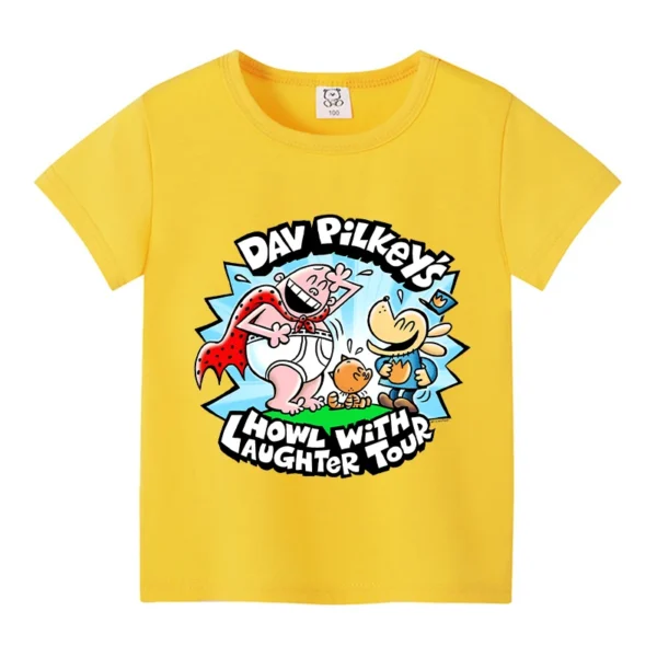 New Dog Man Kids T-shirts Cute Cartoon Figure Graphic T-shirt Kawaii Baby Boys Casuals Short Sleeves Tops 2025 Children clothes - Image 5