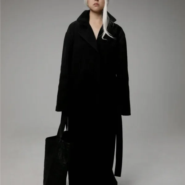 Washed Dark High-Grade Wasteland Style Ultra-Long Trench Coat for Men and Women - Image 5