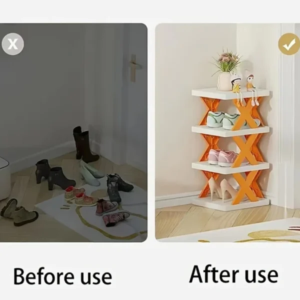 Detachable Shoe Racks Space-Saving Stackable Plastic Shoes Shelf Multi-Layer Assembled Shoes Racks Household Shoe Rack Organizer - Image 5