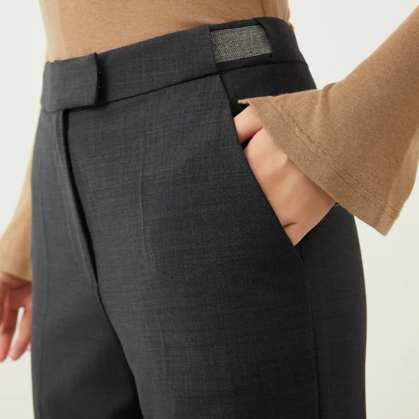 K2648X Luxury brand Clothing for Women ladies Wool long suit pants woolen formal business wear office Trousers for women - Image 3