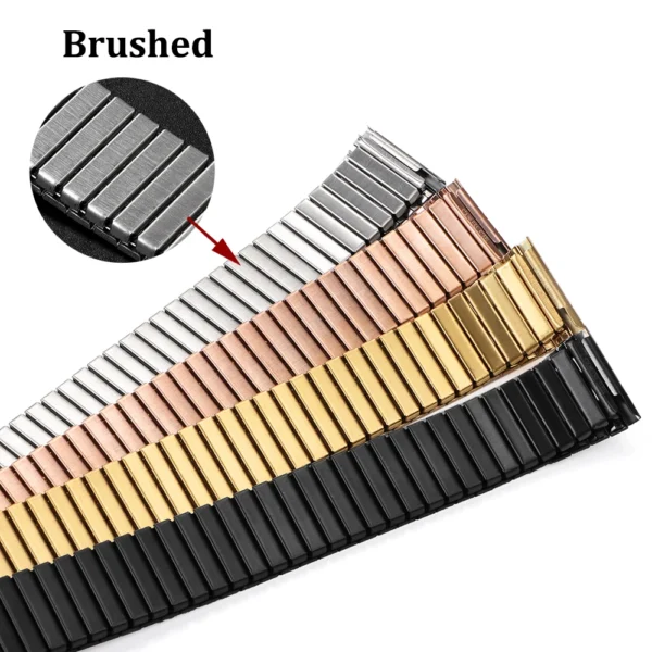22mm S M L Expansion Watchband Elastic Stainless Steel Watch Strap Women and Men Watch Accessories Belt Metal Stretch Bracelet - Image 3
