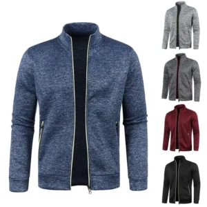 Spring and Autumn 2023 New Men's Zipper Knitwear Long Sleeve Thin Cashmere Fashion Fashion Top Sweater Coat Large Men