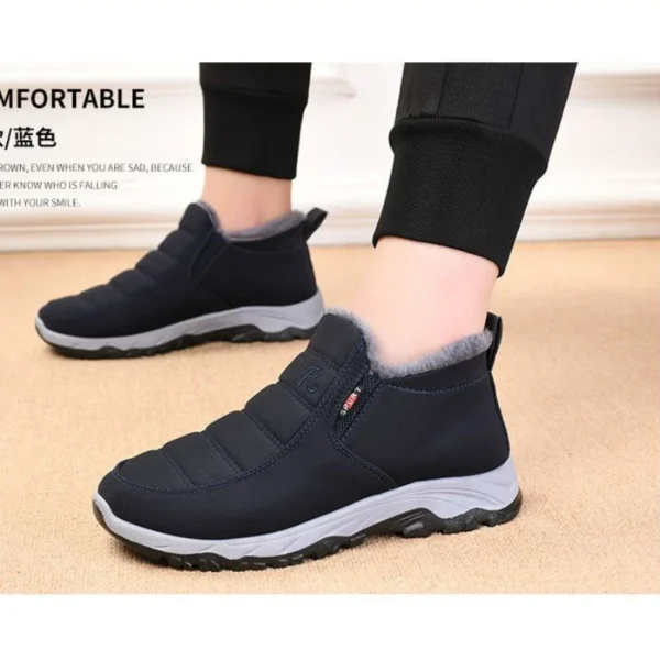 Men's shoes, autumn and winter, old Beijing cotton shoes, men's plush, thickened, warm and wear-resistant walking shoes non slip - Image 6