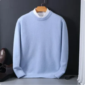 2024 Cashmere Sweater O-Neck Men’s Loose Oversized M-3XL Knitted Bottom Shirt Autumn Winter New Korean Casual Men Top – Soft & Stylish