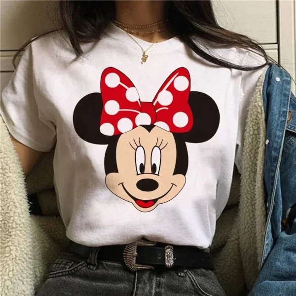 90s Y2k Mickey Print T-shirts for Women Fashion Minnie Mouse T Shirt Streetwear Female Clothes Kawaii Disney Tshirt - Image 4