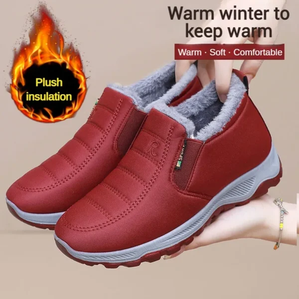 Men's shoes, autumn and winter, old Beijing cotton shoes, men's plush, thickened, warm and wear-resistant walking shoes non slip - Image 4