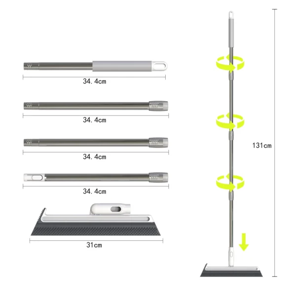EHOMGUI Magic Squeegee Broom for Carpet, Rug and Floor Cleaning, Living Room, Kitchen,Tiles - Image 5