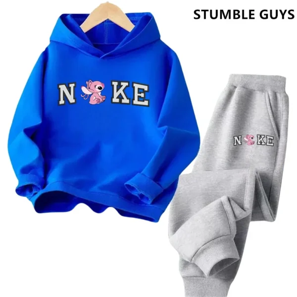 Children's Clothing Stitch Hoodie Set Boys Girls Casual Long-sleeved Sweatshirts Tops2-13 Years Old Kids Casual Trucksuit - Image 6