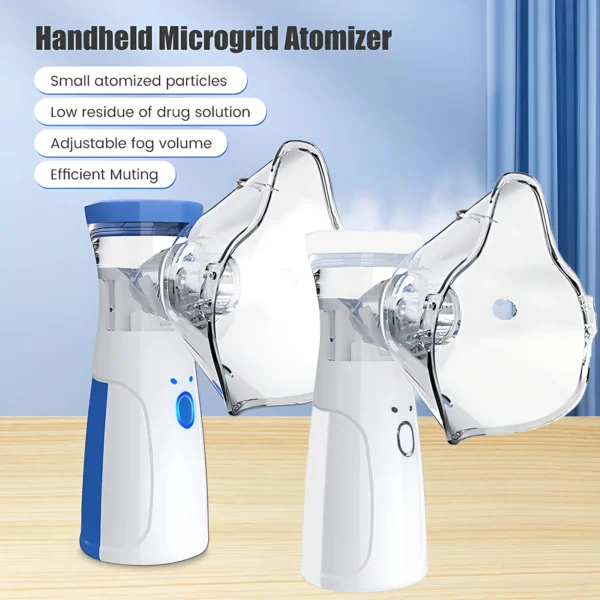 Portable Mesh Nebulizer - Adjustable Fog Volume,Efficient Muting Steam Inhaler for Adults -Medical Device for Respiratory Health - Image 2