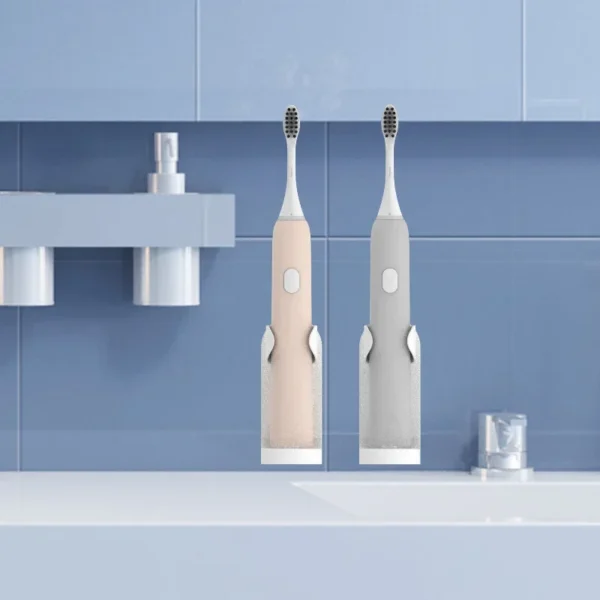 Wall-Mounted Electric Toothbrush Holder Plastic Tooth Brush Rack Razor Hook Storage Shelf Space Saving Home Bathroom Accessories - Image 4