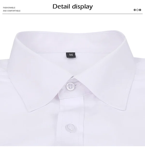 Autumn Regular Fit Stretch Dress Shirt, a wrinkle-free, easy-care men’s chemise that ensures a polished and refined look all day long. - Image 3
