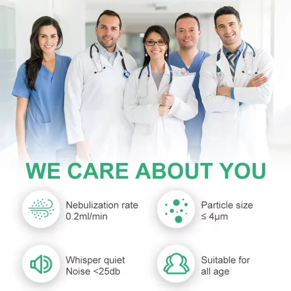 WF Medical Silent Mesh Nebulizer Handheld Asthma Inhaler Atomizer Children Health Care Mini Portable Nebulizer Humidifier - Image 3