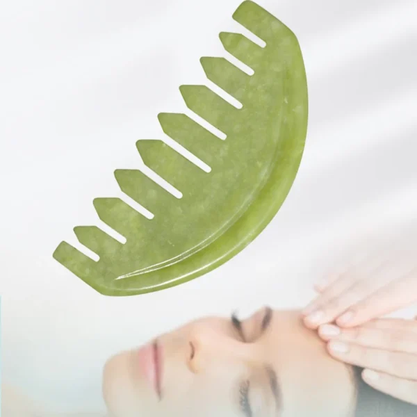 Face Slimmer Gouache Scraper Massager Natural Jade Stone Guasha Tools Massage Comb Body Acupuncture Stick Beauty Health Tool - Image 6