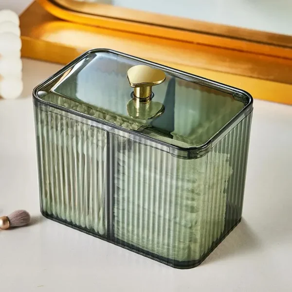 Transparent Plastic Square Swabs Cosmetic Organizer Storage Box Cotton Pads Holder For Daily Storage - Image 4