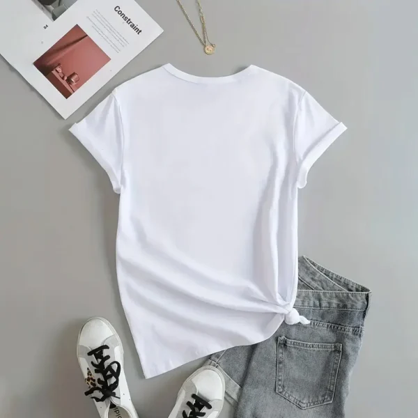 Summer Women's Round Neck T-shirt Fashion Short sleeved Top Leopard Print Trendy Loose Clothing Women's Party T-shirt - Image 2