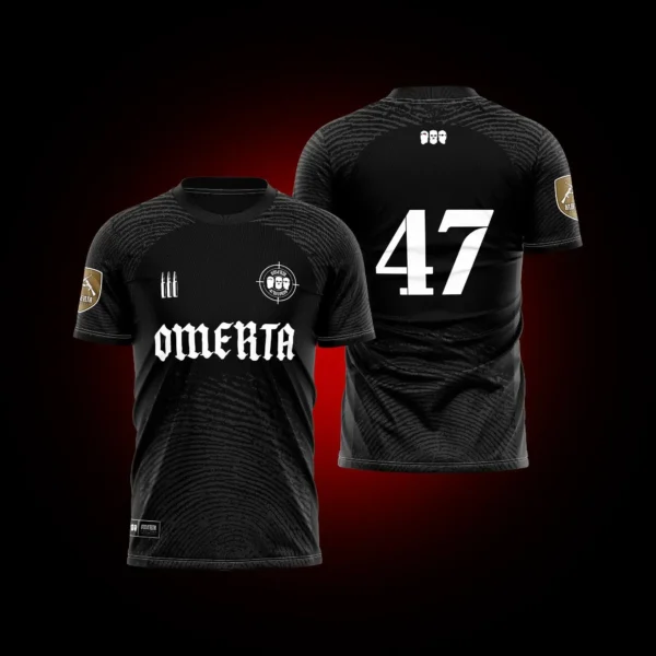 maillot omerta 47 t shirt men casual black white top y2k clothes - Image 3