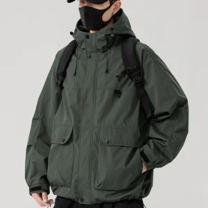 Spring Men's Jacket Hooded Windbreakers 8XL 7XL 6XL Plus Size Korean Fashion Loose Coat Windproof Casual Jackets For Men